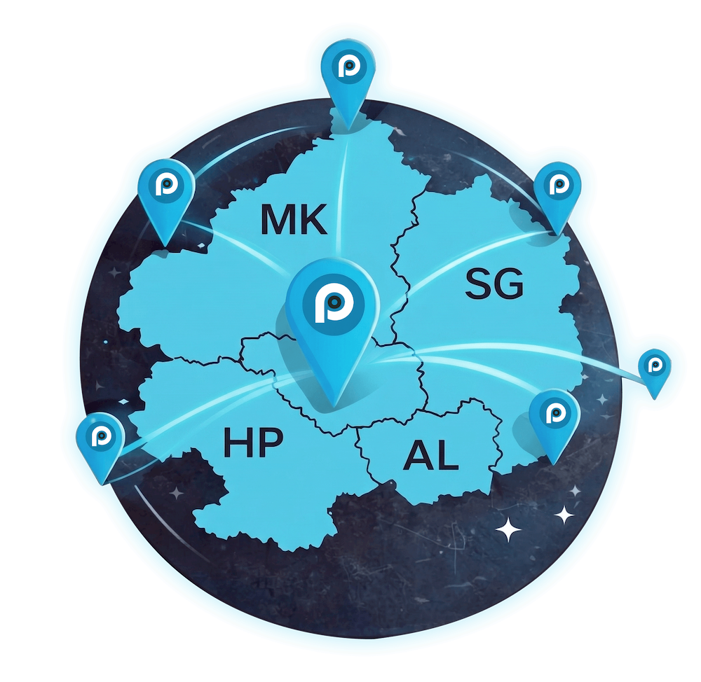 Map of Primeway Coverage Areas